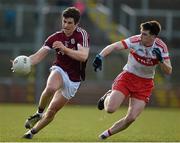 28 February 2016; Shane Walsh, Galway, in action against Mark Craig, Derry. Allianz Football League, Division 2, Round 3, Derry v Galway. Celtic Park, Derry. Picture credit: Philip Fitzpatrick / SPORTSFILE