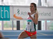 28 February 2016; Claire Tarplee, on her way to winning  the Women's 1500m at the GloHealth National Senior Indoor Championships Senior Track & Field. AIT Arena, Athlone, Co. Westmeath. Picture credit: Tomas Greally / SPORTSFILE