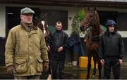 29 February 2016; Trainer Willie Mullins Vautour and Djakadam, right, at his stables ahead of the Cheltenham Festival. Willie Mullins Stable Visit ahead of Cheltenham 2016. Closutton, Bagenalstown, Co. Carlow. Picture credit: Brendan Moran / SPORTSFILE