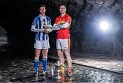 29 February 2016; Castlebar Mitchels’ Paddy Durcan is pictured alongside Darragh Nelson, from Ballyboden St. Endas, ahead of their clash in the AIB GAA Football Senior Club Championship Final in Croke Park on St Patrick’s Day. For exclusive content and to see why the AIB Club Championships are #TheToughest follow us @AIB_GAA and on Facebook at facebook.com/AIBGAA. AIB GAA Senior Football Club Championship Finals Media Day. Grand Canal Quay, Dublin. Picture credit: Stephen McCarthy / SPORTSFILE