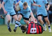 9 February 2010; Denis Coulson, St Michael's, in action against Robert Bailey, Kilkenny College. Leinster Schools Junior Cup, 1st Round, St Michael's v Kilkenny College, Donnybrook Stadium, Donnybrook, Dublin. Photo by Sportsfile