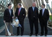10 February 2010; At the launch of the Allianz GAA hurling leagues 2010, from left, Denis Walsh, Cork manager, Brendan Murphy, CEO Allianz Ireland, Brian Cody, Kilkenny manager, Liam Sheedy, Tipperary manager. Allianz Headquarters, Allianz House, Elmpark, Merrion Road, Dublin. Picture credit: Stephen McCarthy / SPORTSFILE