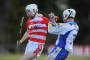 10 February 2010; Brian Lawton, Cork IT, in action against Tomas Brady, DIT. Ulster Bank Fitzgibbon Cup Round 2, Dublin Institute of Technology v Cork Institute of Technology, Na Fianna GAA, St Mobhi Road, Glasnevin, Dublin. Picture credit: Pat Murphy / SPORTSFILE