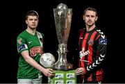 2 March 2016; Danny Morrissey, left, Cork City, and Kurtis Byrne, Bohemians. Both teams will play each other during the opening round of matches in the SSE Airtricity Premier Division. Aviva Stadium, Dublin. Picture credit: David Maher / SPORTSFILE