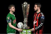 2 March 2016; Danny Morrissey, left, Cork City, and Kurtis Byrne, Bohemians. Both teams will play each other during the opening round of matches in the SSE Airtricity Premier Division. Aviva Stadium, Dublin. Picture credit: David Maher / SPORTSFILE