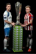 2 March 2016; Kevin McHugh, left, Finn Harps, and Conor McCormack, Derry City. Both teams will play each other during the opening round of matches in the SSE Airtricity Premier Division. Aviva Stadium, Dublin. Picture credit: David Maher / SPORTSFILE