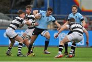3 March 2016; Jack Kelly, St. Michael's College, in action against David Hawkshaw, left, and Hugh Sexton, Belvedere College. Bank of Ireland Leinster Schools Senior Cup Semi-Final, Belvedere College v St. Michael's College. Donnybrook Stadium, Donnybrook, Dublin. Picture credit: Sam Barnes / SPORTSFILE