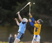 10 February 2010; Eamon O'Ceirin, St. Pats TC, in action against Patrick Henry, UUJ. Ulster Bank Fitzgibbon Cup Round 2, St. Patrick's Training College v University of Ulster, Jordanstown. St. Patrick's Training College, Drumcondra, Dublin. Picture credit: David Maher / SPORTSFILE