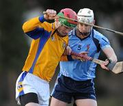 10 February 2010; Canice O'Meachair, St. Pats TC, in action against Aaron Graffin, UUJ. Ulster Bank Fitzgibbon Cup Round 2, St. Patrick's Training College v University of Ulster, Jordanstown. St.Patrick's Training College, Drumcondra, Dublin. Picture credit: David Maher / SPORTSFILE