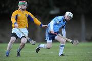 10 February 2010; Canice O'Meachair, St. Pats TC, in action against Martin Burke, UUJ. Ulster Bank Fitzgibbon Cup Round 2, St. Patrick's Training College v University of Ulster, Jordanstown, St.Patrick's Training College, Drumcondra, Dublin. Picture credit: David Maher / SPORTSFILE