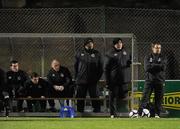 4 February 2010; Bohemians manager Pat Fenlon, right, watches on during the match. Pre-Season Friendly, Bohemians v Athlone Town, Dalymount Park, Dublin. Picture credit: Brian Lawless / SPORTSFILE
