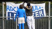 31 January 2010; Blackrock College supporters put up a banner ahead of the game. Leinster Schools Senior Cup 1st Round, Belvedere College v Blackrock College, Donnybrook Stadium, Donnybrook, Dublin. Picture credit: Stephen McCarthy / SPORTSFILE