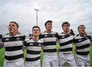 3 March 2016; Belvedere College players celebrate after the game. Bank of Ireland Leinster Schools Senior Cup Semi-Final, Belvedere College v St. Michael's College. Donnybrook Stadium, Donnybrook, Dublin. Picture credit: Sam Barnes / SPORTSFILE