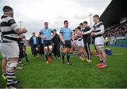 3 March 2016; Belvedere College players applaud St. Michael's College as they leave the field. Bank of Ireland Leinster Schools Senior Cup Semi-Final, Belvedere College v St. Michael's College. Donnybrook Stadium, Donnybrook, Dublin. Picture credit: Sam Barnes / SPORTSFILE