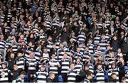 3 March 2016;  St. Michael's College supporters during the game. Bank of Ireland Leinster Schools Senior Cup Semi-Final, Belvedere College v St. Michael's College. Donnybrook Stadium, Donnybrook, Dublin. Picture credit: Sam Barnes / SPORTSFILE