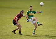 28 February 2016; Bryan Sheehan, Kerry, in action against Kevin McKernan, Down. Allianz Football League, Division 1, Round 3, Down v Kerry, Páirc Esler, Newry, Co. Down. Picture credit: Brendan Moran / SPORTSFILE