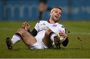4 March 2016; Paul Marshall, Ulster, goes over for his side's fourth try. Guinness PRO12 Round 17, Ulster v Zebre, Kingspan Stadium, Ravenhill Park, Belfast. Picture credit: Oliver McVeigh / SPORTSFILE