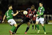 4 March 2016; Ismahil Akinade, Bohemians, in action against Greg Bolger and John Dunleavy, Cork City. SSE Airtricity League Premier Division, Cork City v Bohemians, Turners Cross, Cork. Picture credit: David Maher / SPORTSFILE