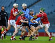 5 March 2016; Eoghan O'Donnell and Chris Crummy, Dublin, in action against Cormac Murphy, right, Patrick Cronin and Daniel Kearney, Cork. Allianz Hurling League, Division 1A, Round 3, Dublin v Cork, Croke Park, Dublin. Picture credit: Ray McManus / SPORTSFILE