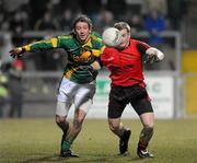 13 February 2010; Jamie Queeney, Meath, in action against Brendan McArdle, Down. Allianz National Football League, Division 2, Round 2, Down v Meath, Pairc Esler, Newry, Co. Down. Picture credit: Oliver McVeigh / SPORTSFILE