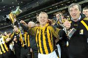 13 February 2010; St Lachtain's captain Eoin Guinan celebrates with the cup. AIB GAA Hurling All-Ireland Intermediate Club Championship Final, St Gall's, Antrim v St Lachtain's, Kilkenny, Croke Park, Dublin. Photo by Sportsfile