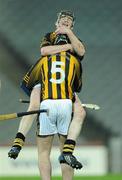 13 February 2010; Noel McGree, St Lachtain's, celebrates with team-mate Seamus Hayes, no. 5, at the end of the game. AIB GAA Hurling All-Ireland Intermediate Club Championship Final, St Gall's, Antrim v St Lachtain's, Kilkenny, Croke Park, Dublin. Photo by Sportsfile