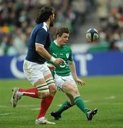 13 February 2010; Brian O'Driscoll, Ireland, in action against Lionel Nallet, France. RBS Six Nations Rugby Championship, France v Ireland, Stade de France, Saint Denis, Paris, France. Picture credit: Brian Lawless / SPORTSFILE