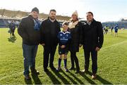 5 March 2016; Leinster matchday mascot Bobby Colbert and family with Martin Moore and Isaac Boss at the Guinness PRO12, Round 17, clash between Leinster and Ospreys at the RDS Arena, Ballsbridge, Dublin. Picture credit: Stephen McCarthy / SPORTSFILE