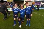 5 March 2016; Leinster captain Isa Nacewa with matchday mascots Bobby Colbert and Michael Sullivan at the Guinness PRO12, Round 17, clash between Leinster and Ospreys at the RDS Arena, Ballsbridge, Dublin. Picture credit: Stephen McCarthy / SPORTSFILE