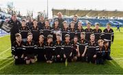 5 March 2016; The Kilkenny RFC team with Leinster's Isaac Boss and Martin Moore ahead of their Bank of Ireland half-time mini rugby games at the Guinness PRO12, Round 17, clash between Leinster and Ospreys at the RDS Arena, Ballsbridge, Dublin. Picture credit: Stephen McCarthy / SPORTSFILE