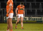5 March 2016; A dejected Charlie Vernon, Armagh, after the game. Allianz Football League, Division 2, Round 4, Cavan v Armagh, Kingspan Breffni Park, Cavan. Picture credit: Oliver McVeigh / SPORTSFILE