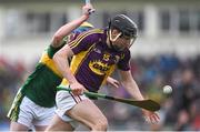 6 March 2016; Liam Og McGovern, Wexford, in action against Dougie Fitzelle, Kerry. Allianz Hurling League, Division 1B, Round 3, Kerry v Wexford. Austin Stack Park, Tralee, Co. Kerry. Picture credit: Brendan Moran / SPORTSFILE