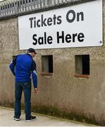 6 March 2016; A Monaghan fan buying a ticket before the game. Allianz Football League, Division 1, Round 4, Monaghan v Mayo. St Tiernach's Park, Clones, Co. Monaghan. Picture Credit: Philip Fitzpatrick / SPORTSFILE