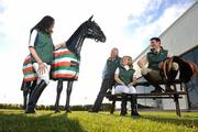 16 February 2010; At the launch of the new Team Ireland Equestrian initiative at the Radisson Hotel, Dublin, are Show Jumping team manager Robert Splaine, second from left, with Equestrian riders, left to right, Yvette Truesdale, Breda Bernie, Irish Paralympic Equestrian and Captain Geoff Curran. Radisson Blu Hotel, Dublin Airport, Dublin. Picture credit: David Maher / SPORTSFILE