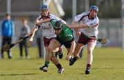 16 February 2010; Nicky O'Connell, LIT, in action against Brian Quinn, left, and Ronan Madden, GMIT. Ulster Bank Fitzgibbon Cup, Round 3, Limerick Institute of Technology v Galway Mayo Institute of Technology. Limerick IT, Limerick. Picture credit: Diarmuid Greene / SPORTSFILE