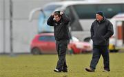 16 February 2010; LIT manager Davy Fitzgerald, left, followed by selector Cyril Farrell after the game. Ulster Bank Fitzgibbon Cup Round 3, Limerick Institute of Technology v Galway Mayo Institute of Technology. Limerick IT, Limerick. Picture credit: Diarmuid Greene / SPORTSFILE
