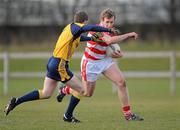 17 February 2010; Paul O'Flynn, CIT, in action against Darragh Mooney, DCU. Ulster Bank Sigerson Cup Quarter-Final, Dublin City University v Cork Institute of Technology, DCU Sportsgrounds, Ballymun, Dublin. Picture credit: David Maher / SPORTSFILE