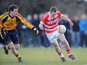 17 February 2010; Gary Sayers, CIT, in action against Dermot Sheridan, DCU. Ulster Bank Sigerson Cup Quarter-Final, Dublin City University v Cork Institute of Technology, DCU Sportsgrounds, Ballymun, Dublin. Picture credit: David Maher / SPORTSFILE