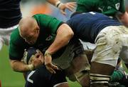 13 February 2010; Paul O'Connell, Ireland, is tackled by Fulgence Ouedraogo, France. RBS Six Nations Rugby Championship, France v Ireland, Stade de France, Saint Denis, Paris, France. Picture credit: Brian Lawless / SPORTSFILE *** Local Caption ***