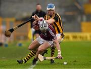 6 March 2016; Daithí Burke, Galway, and T J Reid, Kilkenny, contest a ball close to the sideline. Allianz Hurling League, Division 1A, Round 3, Kilkenny v Galway. Nowlan Park, Kilkenny. Picture credit: Ray McManus / SPORTSFILE