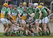 6 March 2016; Players from both Offaly and  Limerick confront each other during the game. Allianz Hurling League, Division 1B, Round 3, Offaly v Limerick. O'Connor Park, Tullamore, Co. Offaly. Picture credit: David Maher / SPORTSFILE