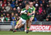 6 March 2016; Fionn Fitzgerald, Kerry, in action against Neil Gallagher, Donegal. Allianz Football League, Division 1, Round 4, Kerry v Donegal. Austin Stack Park, Tralee, Co. Kerry. Picture credit: Brendan Moran / SPORTSFILE