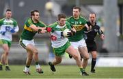 6 March 2016; Eoghan Gallagher, Donegal, in action against Padraig O'Connor, left, and Marc Ó Sé, Kerry. Allianz Football League, Division 1, Round 4, Kerry v Donegal. Austin Stack Park, Tralee, Co. Kerry. Picture credit: Brendan Moran / SPORTSFILE