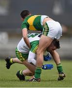 6 March 2016; Patrick McBrearty, Donegal, attempts to get past Shane Enright, Kerry. Allianz Football League, Division 1, Round 4, Kerry v Donegal. Austin Stack Park, Tralee, Co. Kerry. Picture credit: Brendan Moran / SPORTSFILE