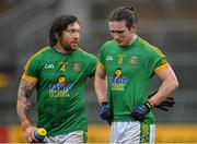 6 March 2016; Meath team-mates Cillian O'SullEvan and Mickey Burke, after the game. Allianz Football League, Division 2, Round 4, Galway v Meath, Pearse Stadium, Galway. Picture credit: Ray Ryan / SPORTSFILE