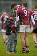 6 March 2016; Paul Conroy, Galway, signs his autograph on a young supporter's jersey. Allianz Football League, Division 2, Round 4, Galway v Meath, Pearse Stadium, Galway. Picture credit: Ray Ryan / SPORTSFILE