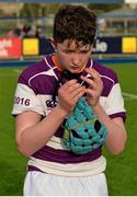 6 March 2016; Tom Power, Clongowes Wood College, reacts to his side's defeat. Bank of Ireland Leinster Schools Junior Cup, Semi-Final, Clongowes Wood College v St Michael's College. Donnybrook Stadium, Donnybrook, Dublin. Picture credit: Cody Glenn / SPORTSFILE