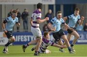 6 March 2016; Jack Boyle, St Michael's College, in action against Barry Dooley, Clongowes Wood College. Bank of Ireland Leinster Schools Junior Cup, Semi-Final, Clongowes Wood College v St Michael's College. Donnybrook Stadium, Donnybrook, Dublin. Picture credit: Cody Glenn / SPORTSFILE