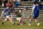 6 March 2016; Diarmuid O'Connor, Mayo, scores a goal for his team. Allianz Football League, Division 1, Round 4, Monaghan v Mayo. St Tiernach's Park, Clones, Co. Monaghan. Picture Credit: Philip Fitzpatrick / SPORTSFILE