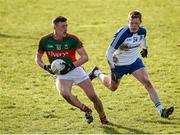 6 March 2016; Diamuid O'Connor, Mayo, in action against Ryan McAnespie, Monaghan. Allianz Football League, Division 1, Round 4, Monaghan v Mayo. St Tiernach's Park, Clones, Co. Monaghan. Picture Credit: Philip Fitzpatrick / SPORTSFILE